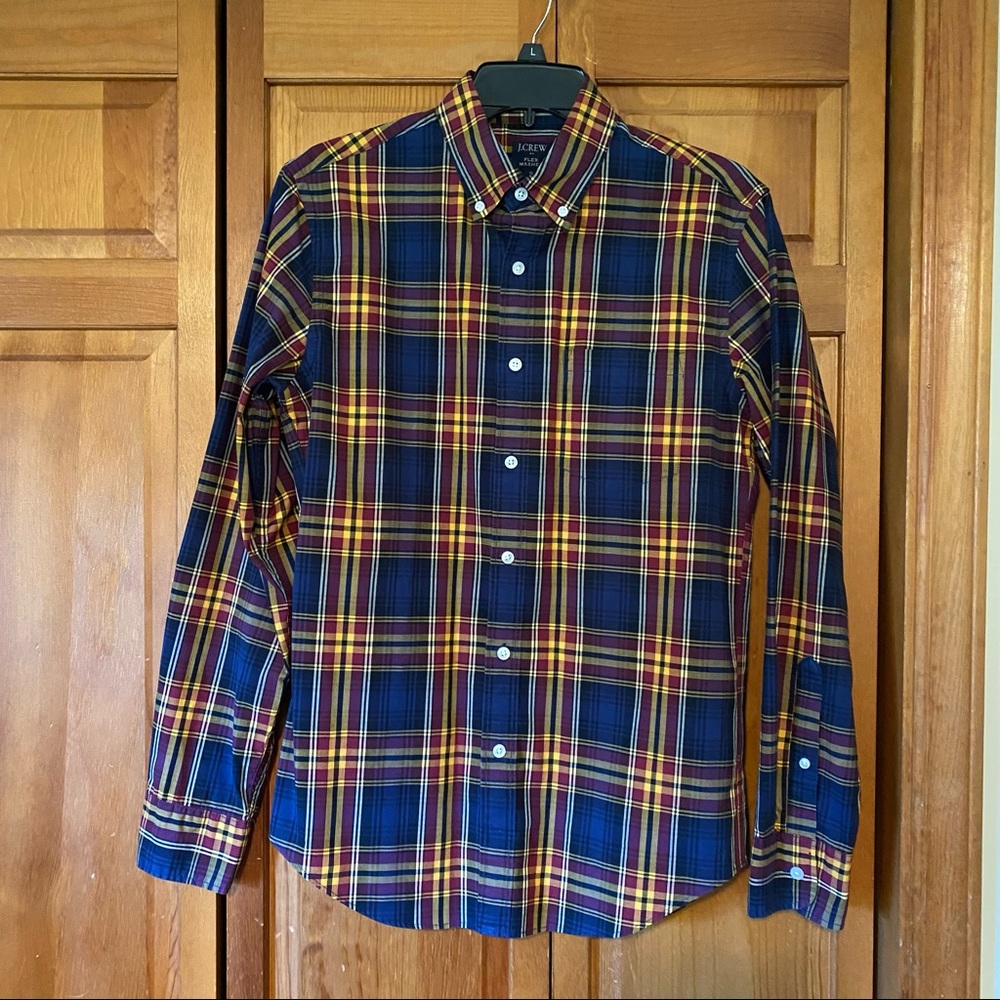 J Crew Slim Fit Flex Washed Button Down